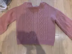ピンク ニットセーター Mサイズ