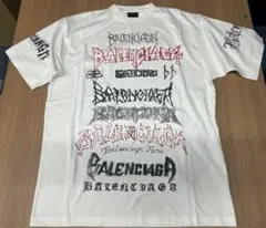 あかさたな様専用BALENCIAGA バレンシアガ ロゴ総柄 Tシャツ 白