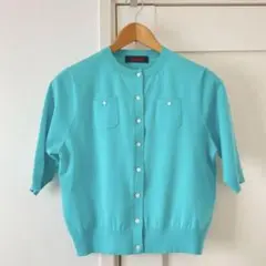 キャバン CABaN ファインポリエステル ハーフスリーブポケットカーディガン