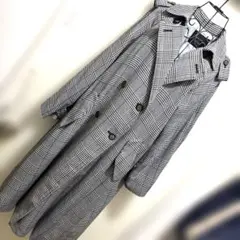 AS KNOW AS DEBASE チェック柄トレンチコート フリー　春秋　美品