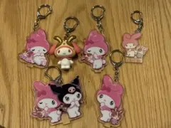 クロミ マイメロ キーホルダー 6点セット宇佐美ガソリンプレゼント