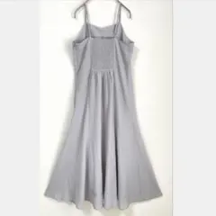フェミニン 可愛い マキシ丈キャミワンピース ロング グレー ジャガード 春夏のサムネイル