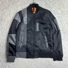 glamb グラム 幾何学 ブルゾン MA-1 ブラック ジャケット 3