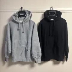 GU ジーユー ヘビーウェイト スウェット プルオーバー パーカー 2色セット