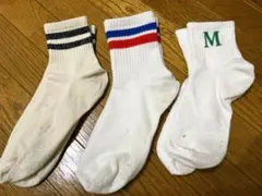 スクールソックス 白系 3足セット
