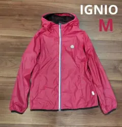 IGNIO ウインドブレーカー　フルジップジャケット　赤紫　M　薄手　メッシュのサムネイル