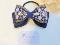 249 ✳︎組み合わせ自由！３点1500円！✳︎インド刺繍リボンポニーヘアゴム♡