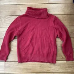 コムサイズム　赤ニット