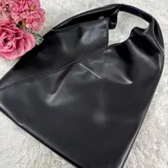 【美品】 マルジェラ トートバッグ ジャパニーズ 黒 レザー ボタン ハンド