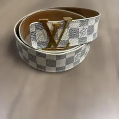 LOUIS VUITTON ダミエアズール ベルト ゴールドロゴ