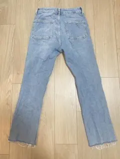 ZARA ライトブルーデニム フリンジ裾