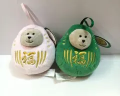 新品　スターバックス ベアリスタだるま　TOKYO　ピンク　グリーン　セット