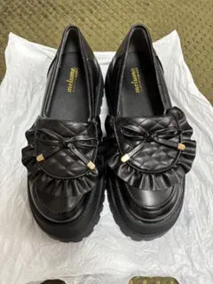 しまむら melume maki ローファー 黒 Mのサムネイル