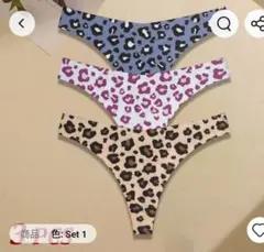 ヒョウ柄Tバック3枚セット