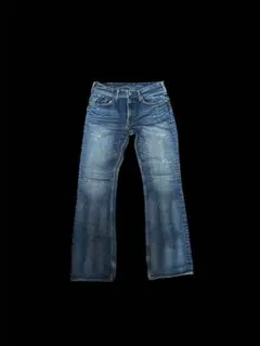 【Y2Kファッション】ライトブルー ブーツカットジーンズ