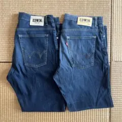 EDWIN デニム　ジーパン　状態綺麗 まとめ売り2本　w36 w34