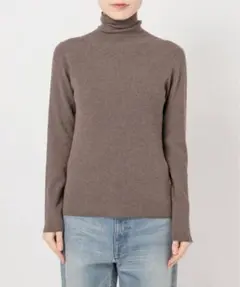 スローブイエナ　ブラウン タートルネック セーター 36