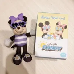 ディズニー ハローハローサマー ぬいぐるみチャーム ミニー 水色 
