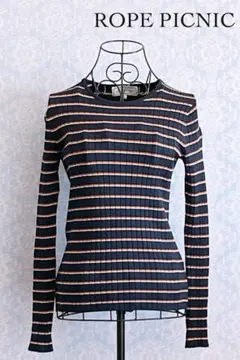 ROPE' PICNIC リブニットマルチボーダー（M）
