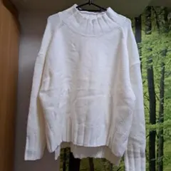 AZUL　ホワイトオーバーサイズ ニットセーター