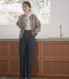 vis きらっとラメ入りツイードライクニットカーディガン フリー 1度着用の美品