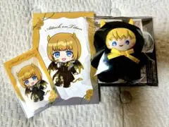 進撃の巨人 エレン DEVIL ぺたんこたぴぬい 缶バッジ 特典ポストカード
