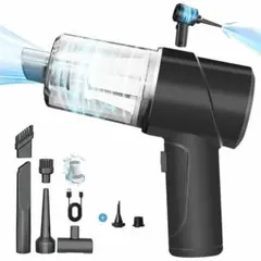 【空気入れ・抜き機能追加】ハンディクリーナー ハンディ掃除機 ブラック