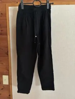 any SiS カジュアルパンツ ブラック ウエストゴム