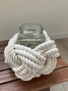 ロープ鉢カバー　プランツカバー　リモコン入れ　置物