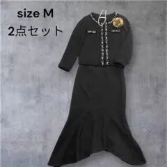 ママスーツ　セット売り　卒園式　卒業式　ツイード　ノーカラージャケット　スカート