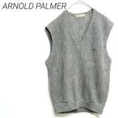 ARNOLD PALMER グレー Vネック ベスト M 伸縮性　☆2784