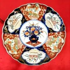 大値下げ⚫希少特大皿⚫古伊万里色絵松竹梅花唐子図大皿⚫直径約46.5cm大正時代 大値下げ⚫希少特大皿⚫古伊万里色絵松竹梅花唐子図大皿⚫直径約46.5cm