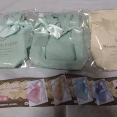 Maison de FLEUR ダブルリボンギャザートート キーホルダー 3個