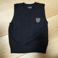 COMME CA ISM 黒 Vネック ベスト 90