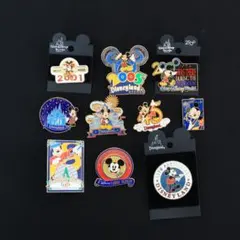 海外ディズニーパーク　DLR／WDW　ミッキーマウス　ピンバッジ　10個まとめ