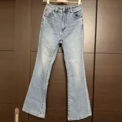 フレアデニム デニムパンツ デニムスラックス