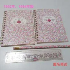 【レア・未使用】サンリオ　マロンクリーム　リングノート、鉛筆、定規　1992のサムネイル