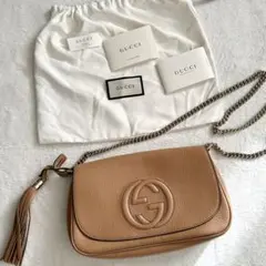 お盆限定値下 GUCCI グッチ　ソーホー レザー ベージュのサムネイル
