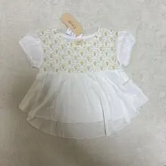 新品未使用タグ付き　90cm 半袖トップス　Tシャツ　ファボン　花柄　ブラウスのサムネイル