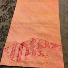 ショール　鹿の子絞り　オレンジパステルカラー　着物小物　カジュアル