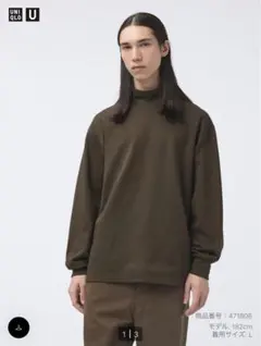 【新品未使用❗️】ブラッシュドモックネックTシャツ