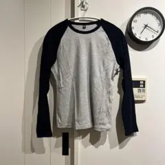 UNIQLO グレー/ネイビー 長袖Tシャツ