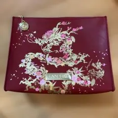 LANCOME ランコム ポーチ レッド 花柄のサムネイル