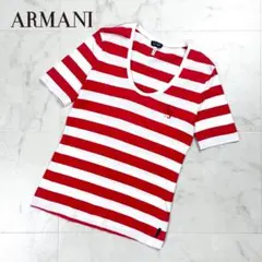 アルマーニジーンズ 半袖ボーダーTシャツ レッド サイズS*FD1120のサムネイル