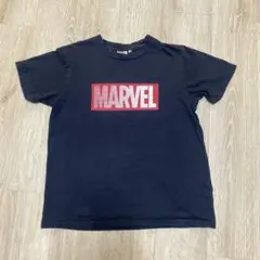 MARVEL ロゴプリント Tシャツ 。GU。 ブラック。のサムネイル