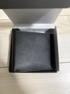 レザー 二つ折り財布 黒