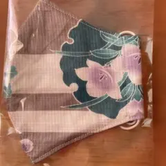 花柄ストライプ和風マスク
