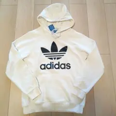 adidas トレフォイルロゴ パーカー ホワイトMのサムネイル