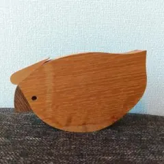木製　小鳥の置物