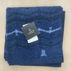 新品未使用タグ付き　LANVIN ランバン　タオルハンカチ　ネイビー